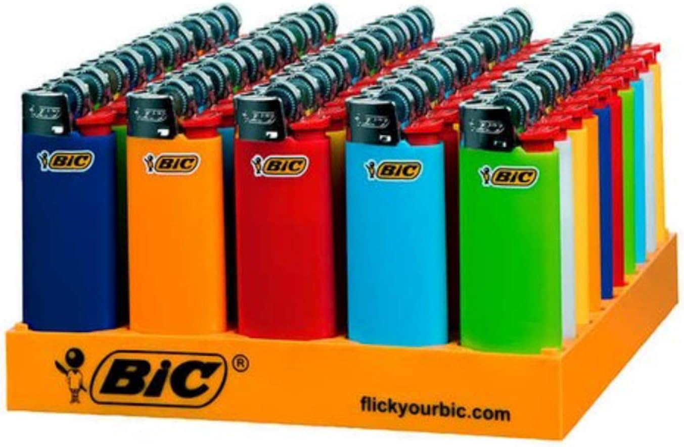 Multicolored Mini BIC Lighters 50 PER PACK