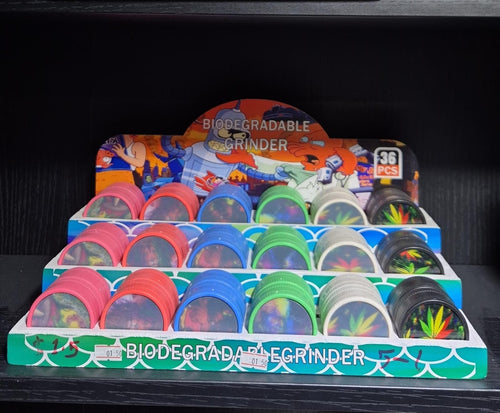 BIODEGRADABLE TOBACCO/HERB GRINDERS 36 PER PACK