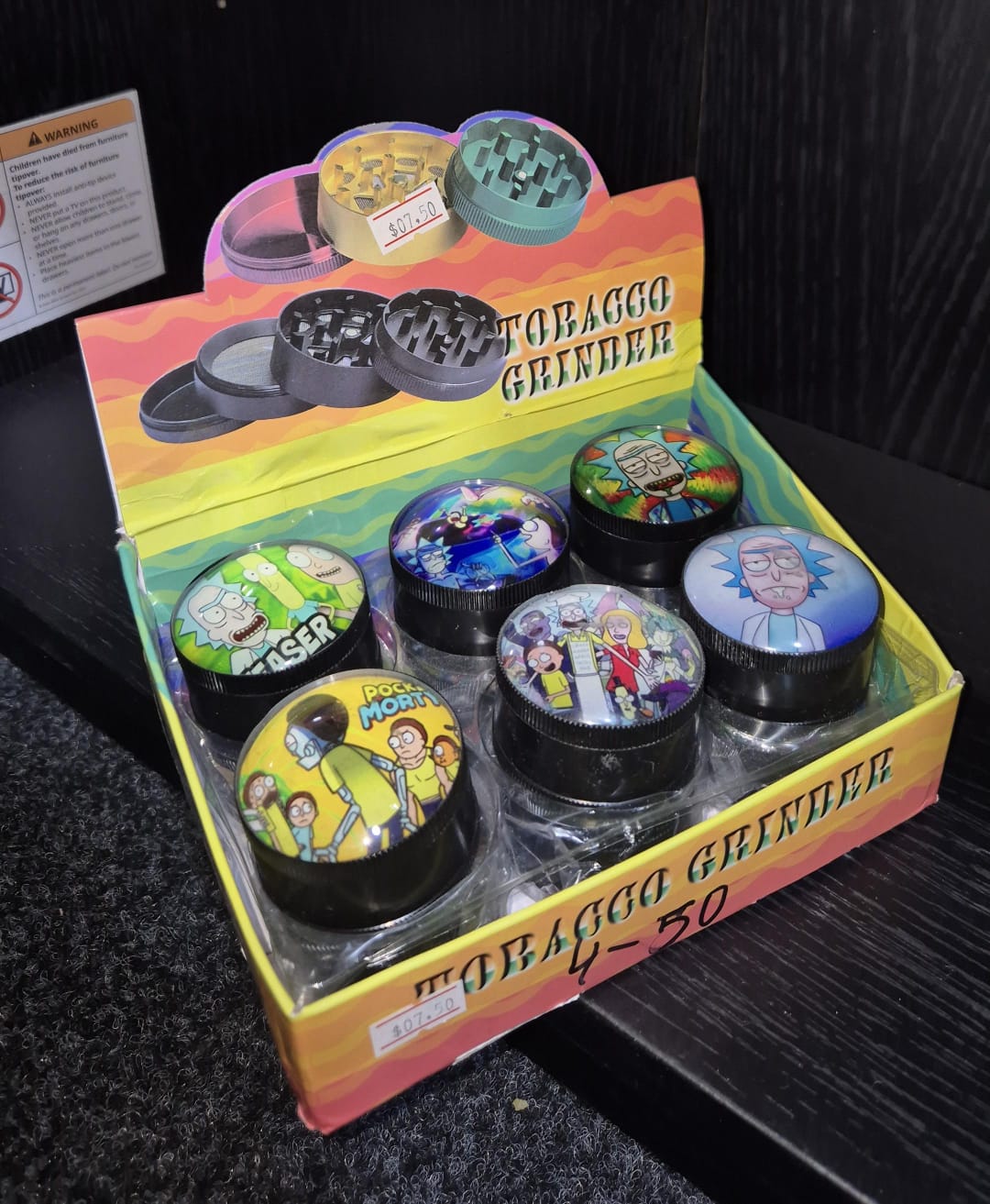 TOBACCO GRINDER 12 PER PACK