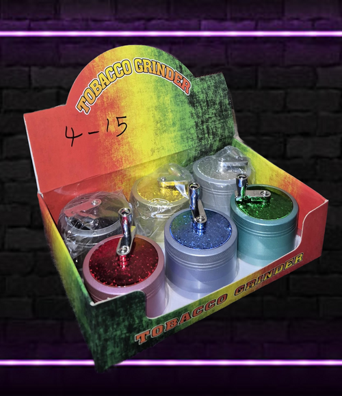 6 PER PACK METAL TOBACCO AND HERB GRINDER
