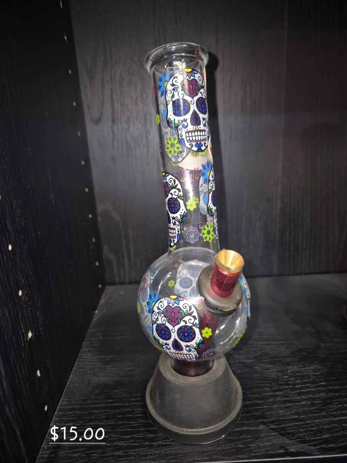 COLORFUL SKULL DESIGN WATER PIPE 25 PER BOX