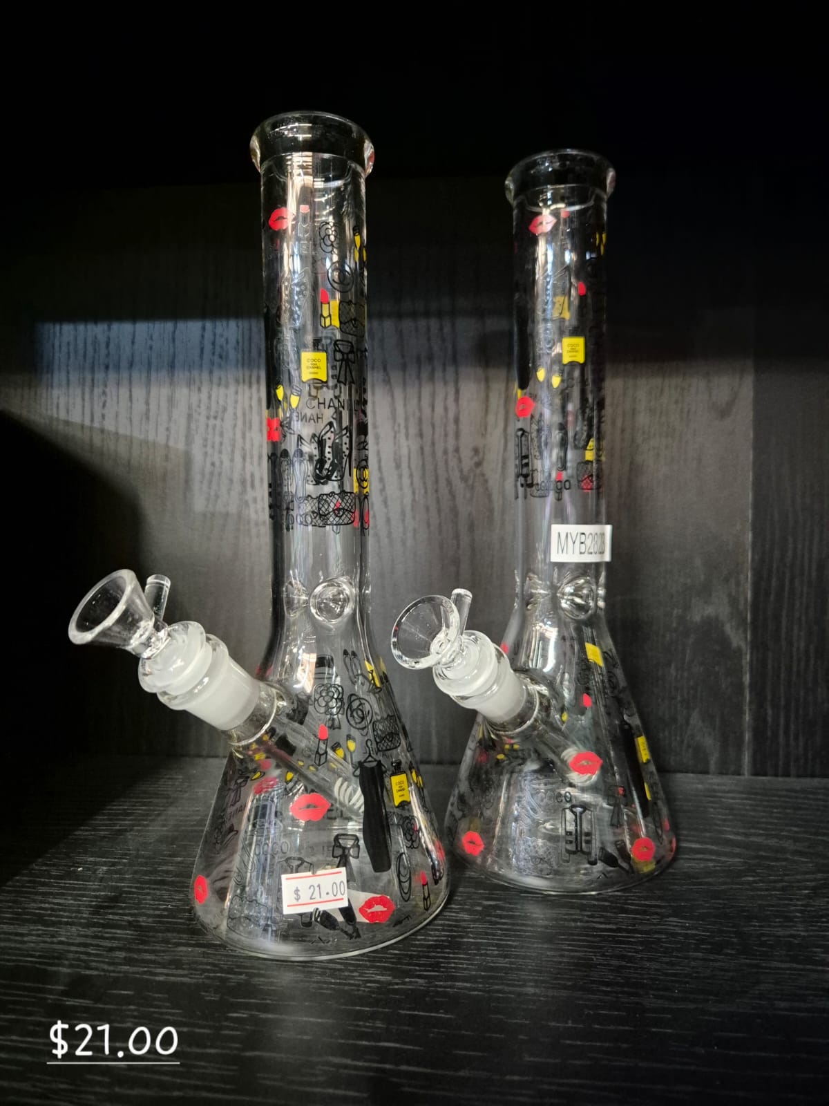 GLASS WATER PIPE 25 PER BOX