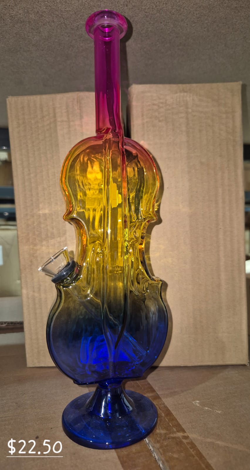 VIOLIN GLASS WATER PIPE 25 PER BOX