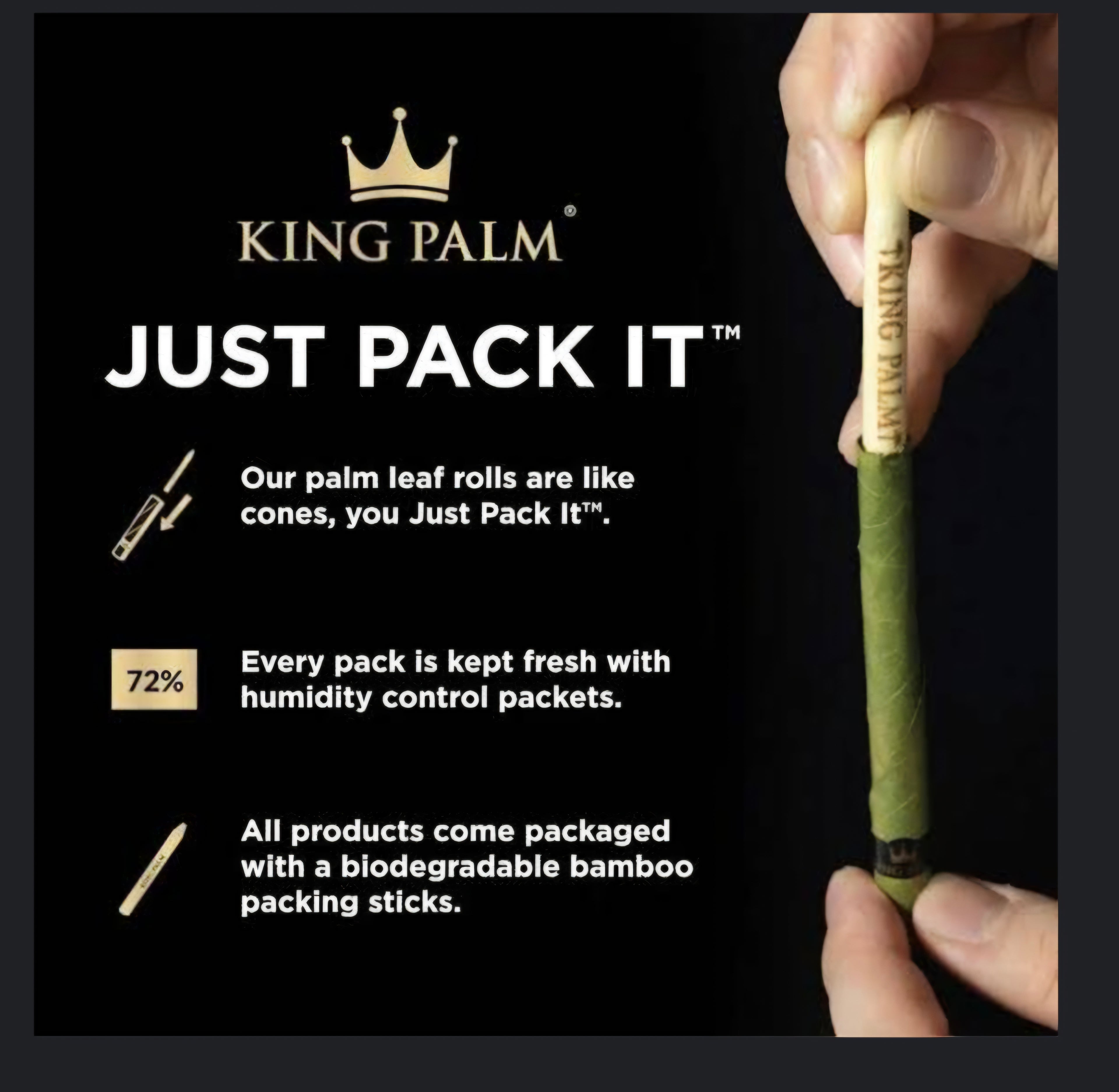 HANDMADE King Palm Irish Cream Limited Edition BOX of 15 Counts of 5 PACK