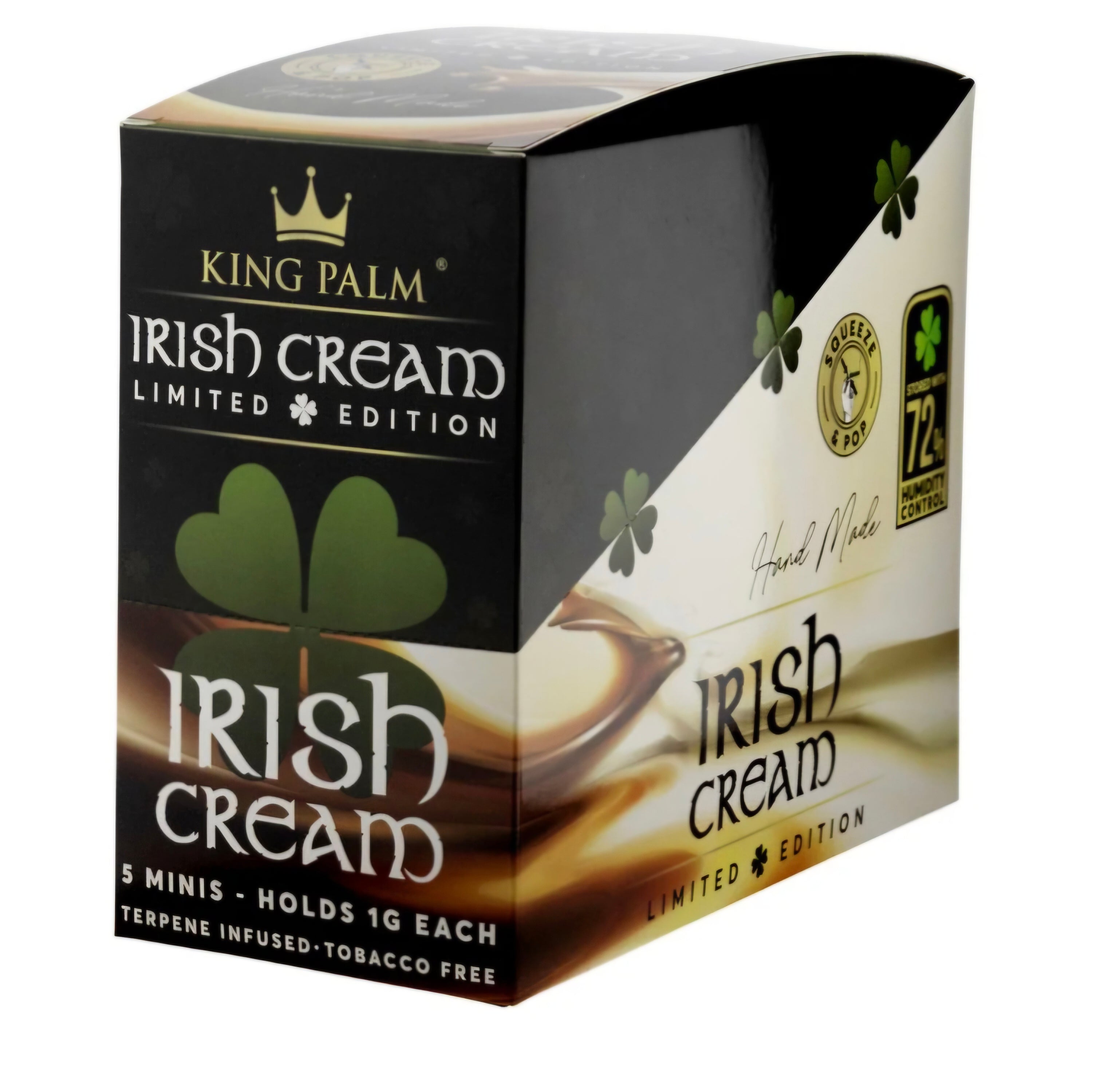 HANDMADE King Palm Irish Cream Limited Edition BOX of 15 Counts of 5 PACK