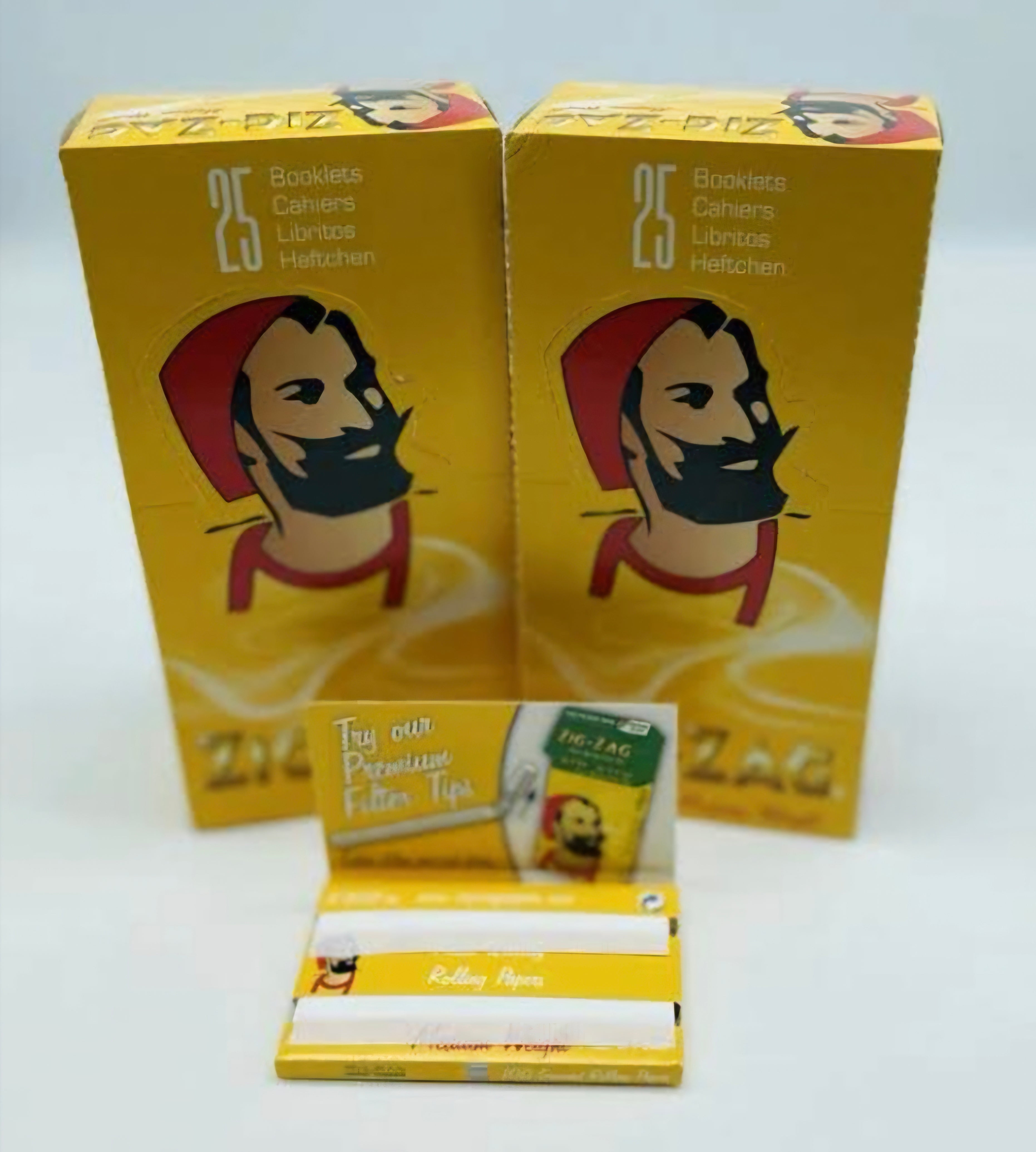 ZIG-ZAG Regular size YELLOW 25 PER PACK