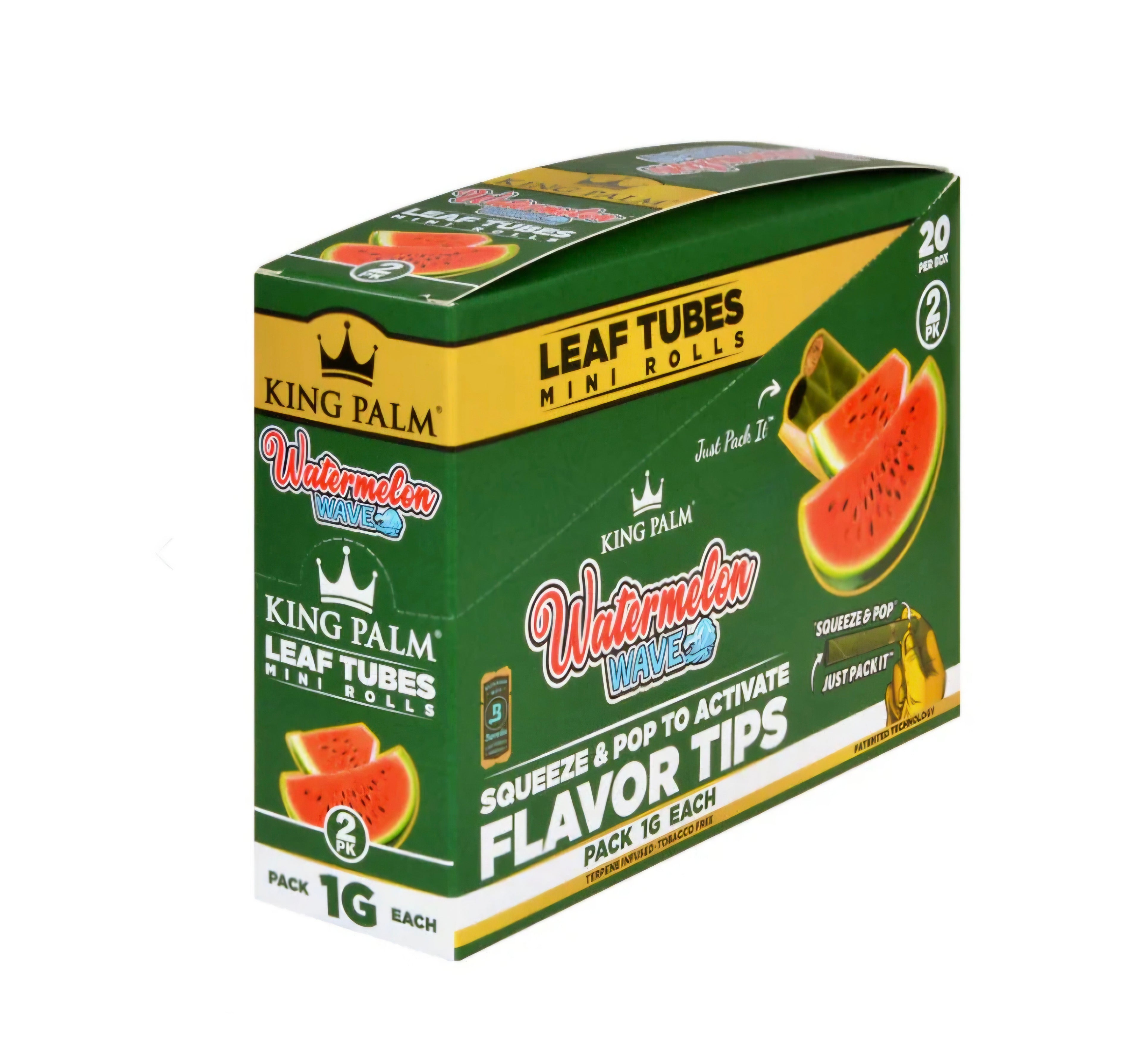 KING PALM WATERMELON WAVES-LEAF TUBES  20 PER PACK